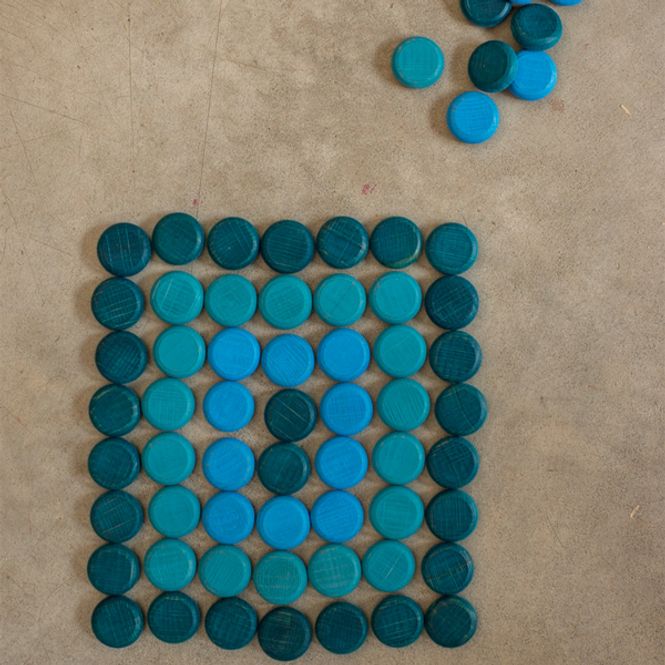Hovedbilde Grapat mandala blå mynter