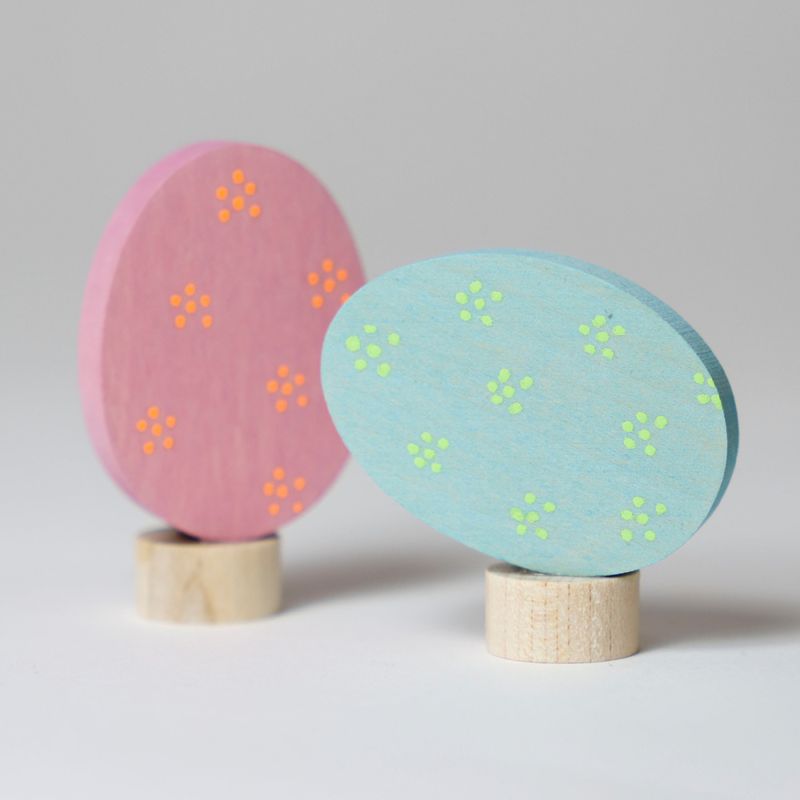 Grimm's figurer til bursdagsring 2 egg med blomster