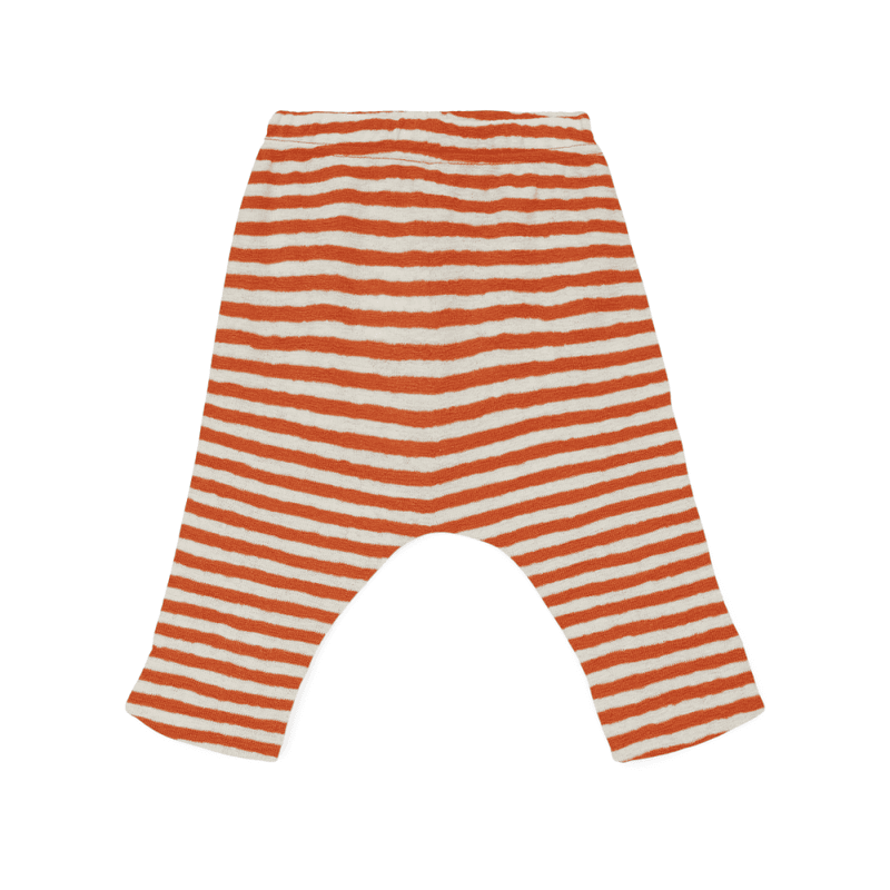 Petit by Basics ullbukse baby oransje/natur striper