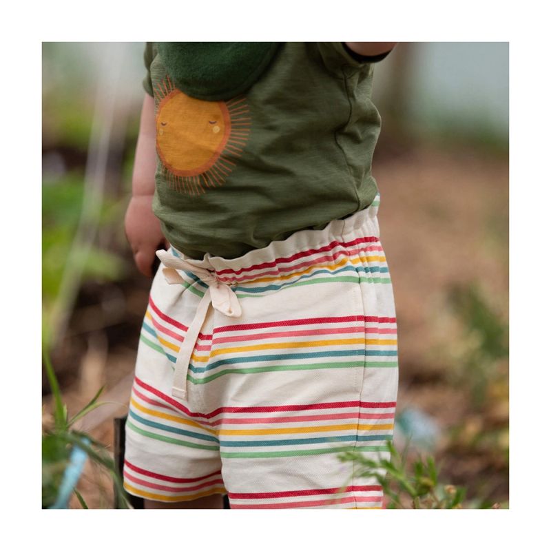 Little Green Radicals stripete kortbukse natur/multi