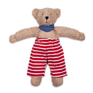 Hovedbilde Nanchen Natur bamse med stripete bukse