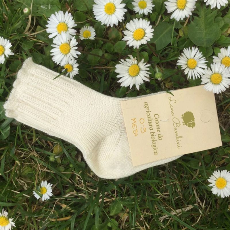 Lana Bambini bomullssokker baby natur