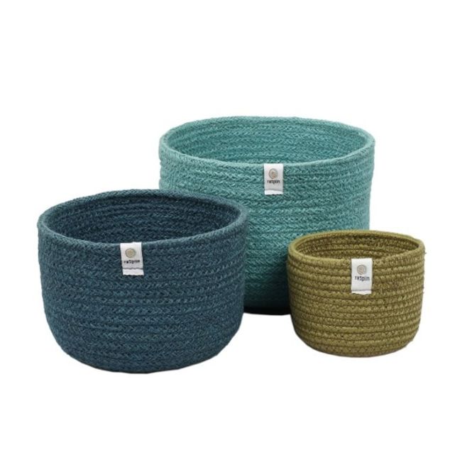 Hovedbilde ReSpiin 3 stk. kurver i jute ocean