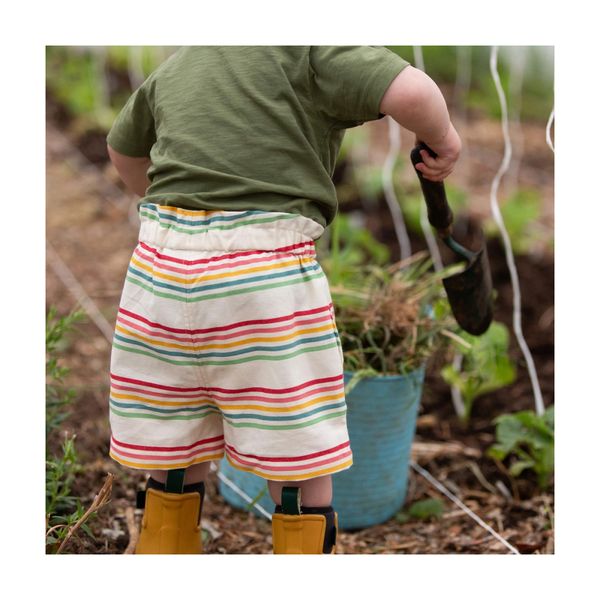 Little Green Radicals stripete kortbukse natur/multi