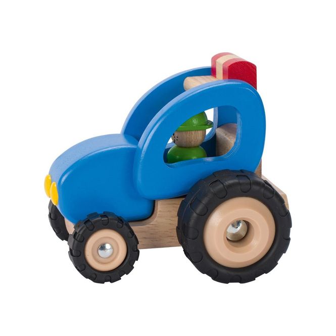 Hovedbilde Goki blå traktor med gummidekk