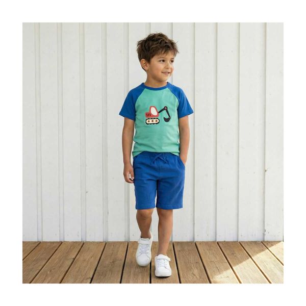 Maxomorra knelang shorts musselin bl&aring;