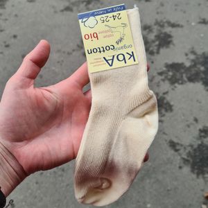 Hovedbilde Hirsch bomullssokker naturhvit - str. 15-25