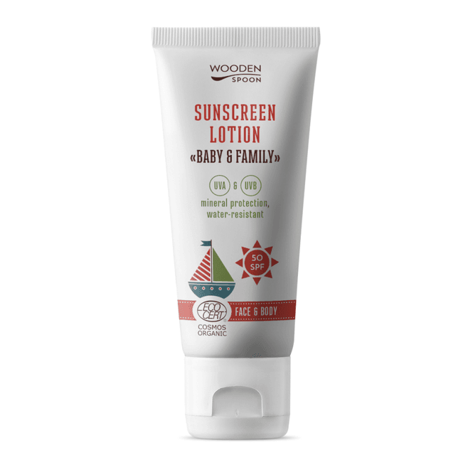 Hovedbilde Wooden Spoon SPF 50 økologisk solkrem barn 100 ml
