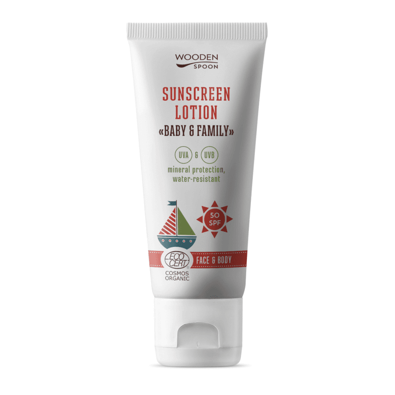 Wooden Spoon SPF 50 økologisk solkrem barn 100 ml