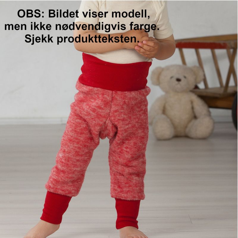 Cosilana babybukse ull/bomull fleece brun