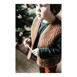 Hovedbilde We Are Wovens ullvest brun "Cienki"