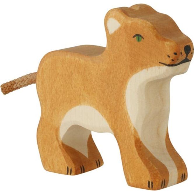 Hovedbilde Holztiger trefigur løveunge stående
