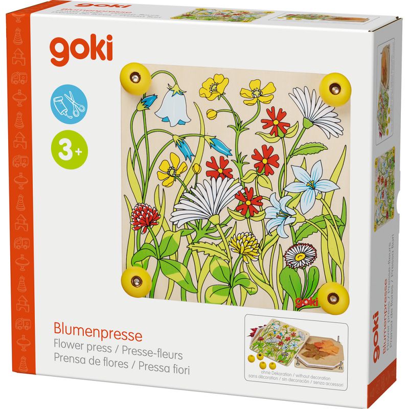 Goki blomsterpresse med motiv blomstereng