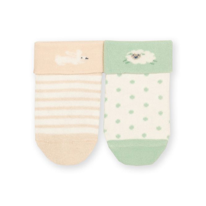 Hovedbilde Kite babysokker 2-pk. sau/kanin