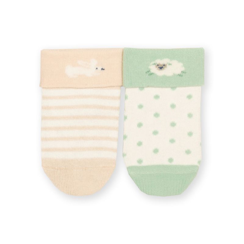Kite babysokker 2-pk. sau/kanin