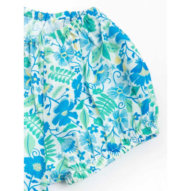 Kite babykjole blå blomstrete
