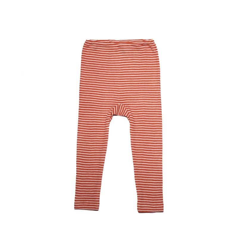 Cosilana stillongs ull/silke striper oransje