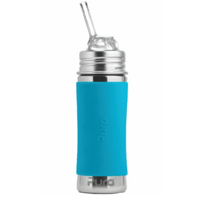 Hovedbilde Pura Kiki® sugerørflaske baby stål 325 ml Aqua
