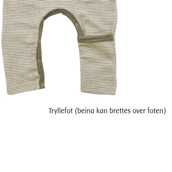 Lilano pysj/heldrakt ull/silke striper sand