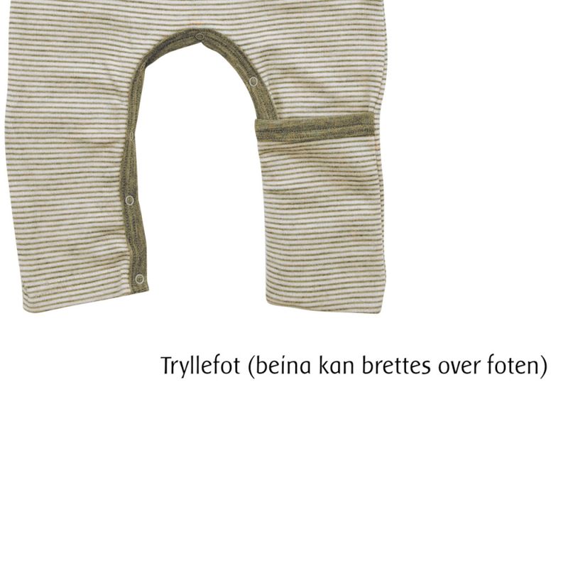 Lilano pysj/heldrakt ull/silke striper sand