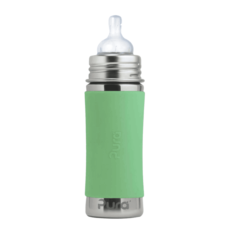 Pura Kiki® tåteflaske stål 325 ml Moss