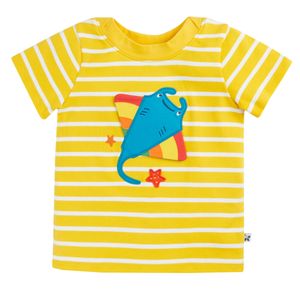 Hovedbilde Frugi t-skjorte skate gule striper - str. 1-8 &aring;r