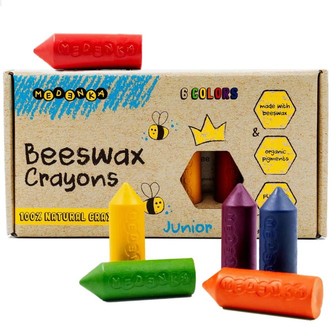 Hovedbilde Medenka fargestifter bivoks junior 6-pk.