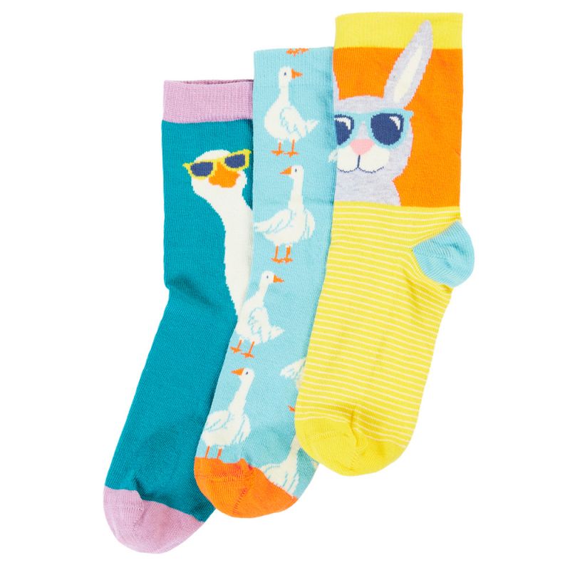 Frugi 3-pk. sokker gås/kanin