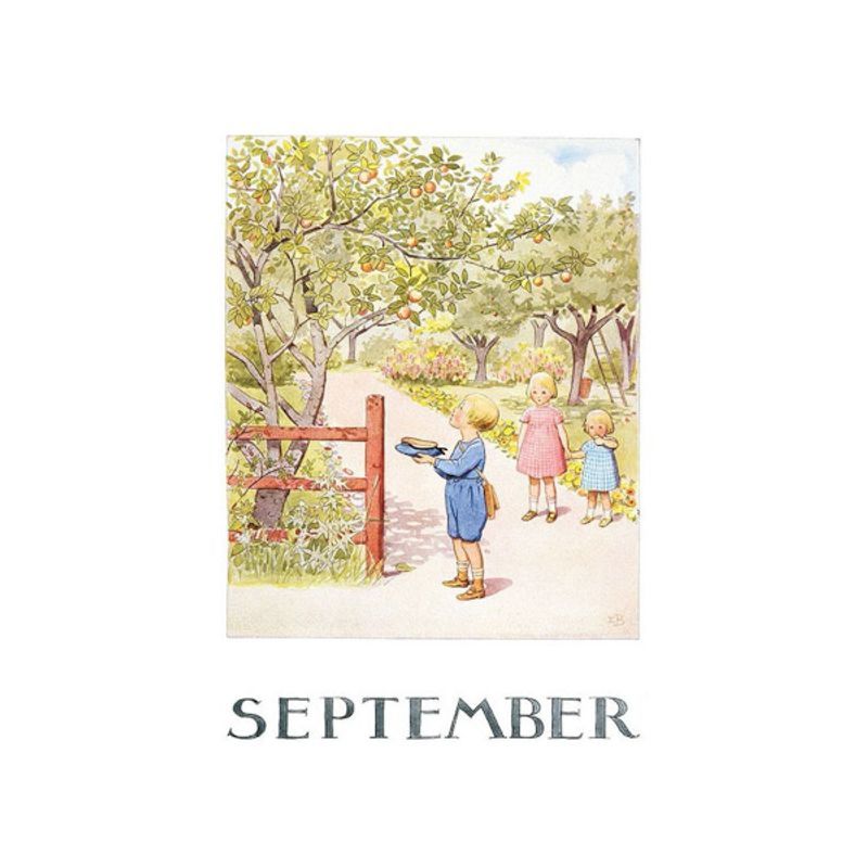 Elsa Beskow postkort månedene