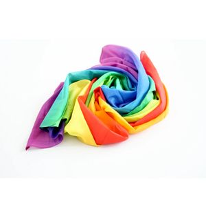 Hovedbilde Laura's Play Cotton lekestoff regnbue 145x145 cm